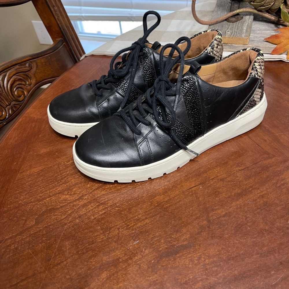 Vionic Black and Snake Print Sneakers - Picture 2 of 12